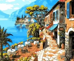 Kit Pintar Por Números Lago Di Como Alex Bog 40x50cm