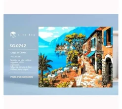 Kit Pintar Por Números Lago Di Como Alex Bog 40x50cm