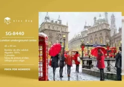 Kit Pintar Por Números Metro de Londres Centro Alex Bog 40x50cm