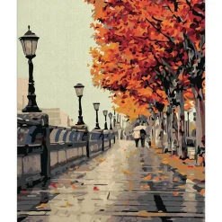 Kit Pintar Por Números Paseo con Farolas Alex Bog 40x50cm