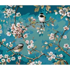 Kit Pintar Por Números Pájaros y Flores Alex Bog 40x50cm