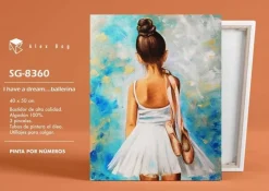 Kit Pintar Por Números Tengo un Sueño Bailarina Alex Bog 40x50cm