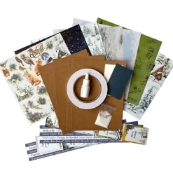 Kit Tarjetas Felicitación Country Christmas Fabrika Decoru 10x15cm