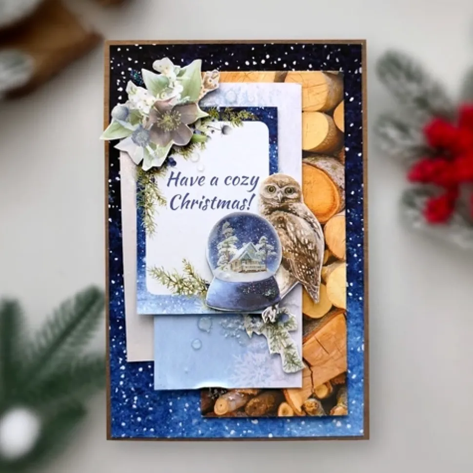 Kit Tarjetas Felicitación Country Christmas Fabrika Decoru 10x15cm