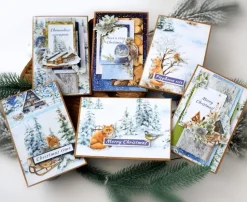 Kit Tarjetas Felicitación Country Christmas Fabrika Decoru 10x15cm