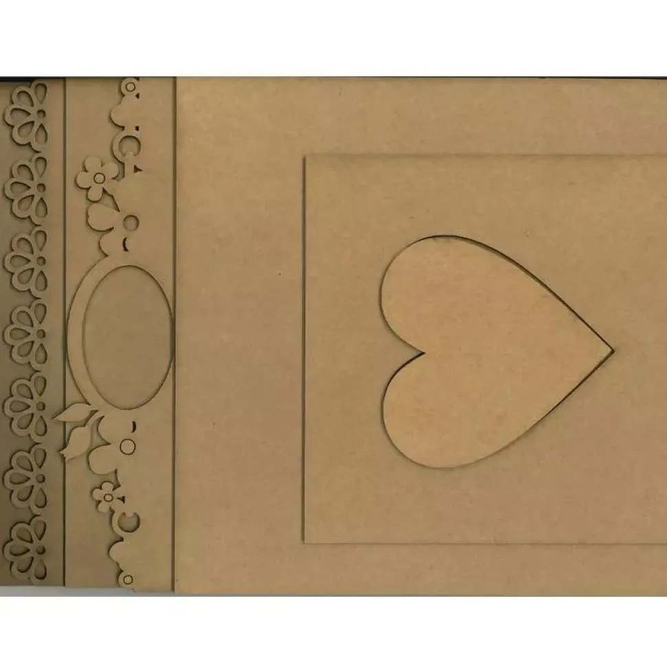 Álbum Corazón puntilla de chipboard Dayka