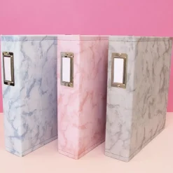 Álbum de Anillas Ecopiel Mármol Rosa Craftelier 6"x8"
