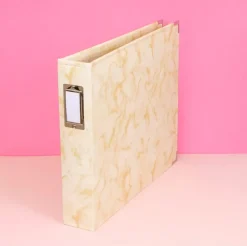 Álbum de Anillas Ecopiel Mármol Amarillo Craftelier 12"x12"