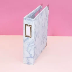 Álbum de Anillas Ecopiel Mármol Azul Craftelier 6"x8"