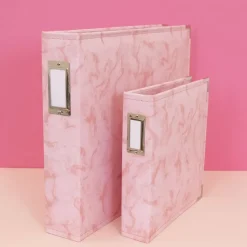 Álbum de Anillas Ecopiel Mármol Azul Craftelier 6