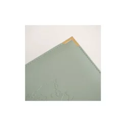 Álbum de cuero lomo ancho Mapamundi Salvia Lora Bailora 6"x8"