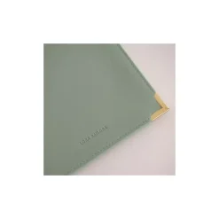 Álbum de cuero lomo ancho Mapamundi Salvia Lora Bailora 6