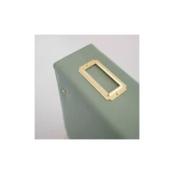 Álbum de cuero lomo ancho Mapamundi Salvia Lora Bailora 6