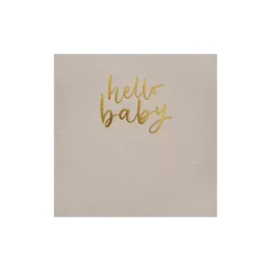 Álbum de tela lomo ancho Hello Baby Beige Lora Bailora 6"x8"