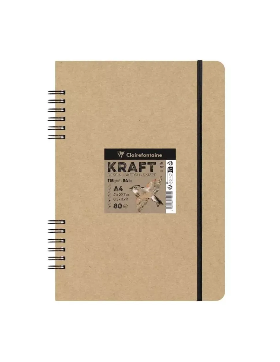 Álbum Kraft Espiral Clairefontaine A4