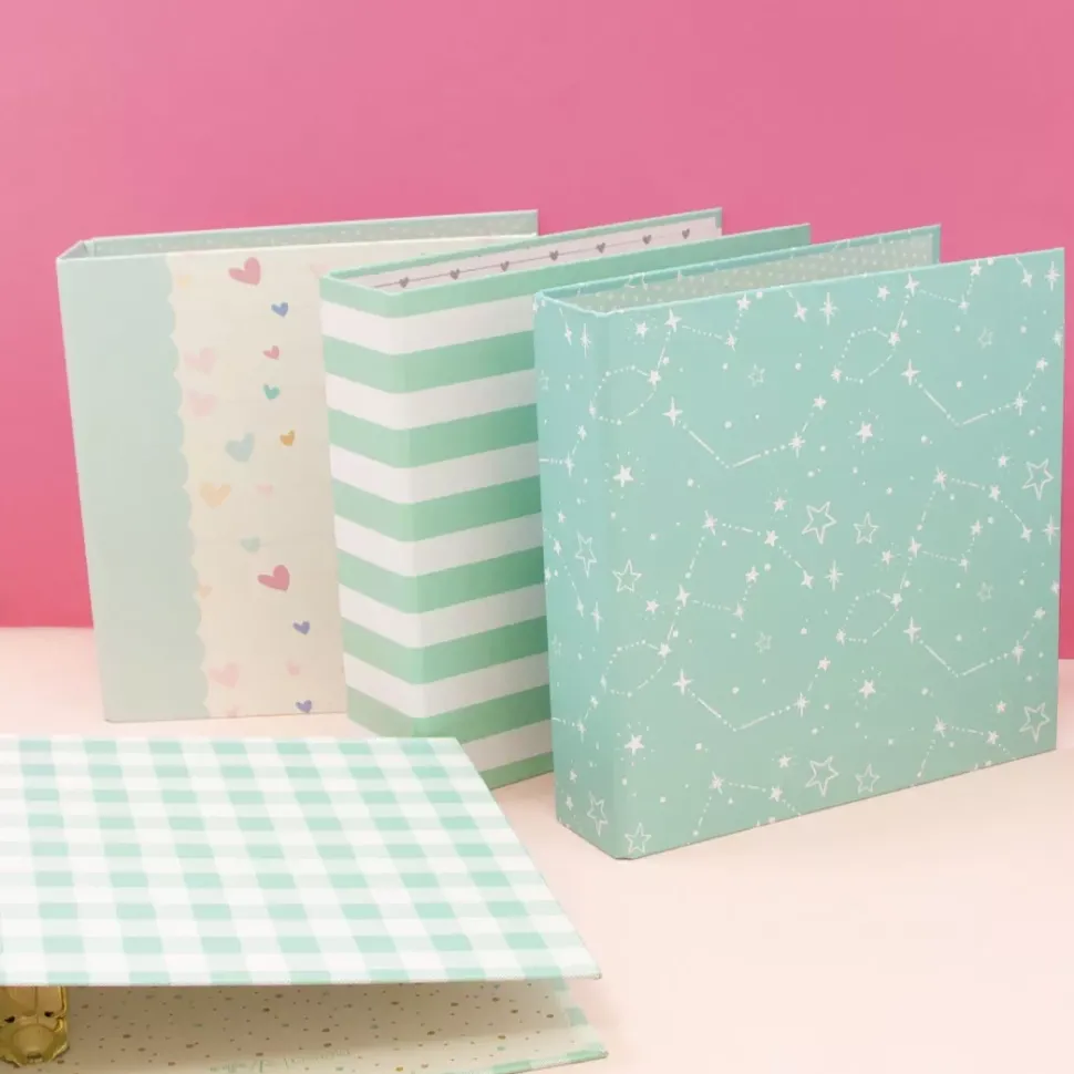 Álbum 6”x8" Rayas Rosas Navidad Lomo 5cm All You Need is Christmas Craftelier