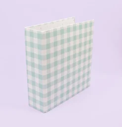 Álbum 6”x8" Vichy Mint Lomo 6cm Craftelier