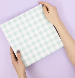 Álbum 6”x8" Vichy Mint Lomo 6cm Craftelier