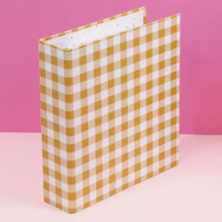 Álbum 6”x8" Vichy Mostaza Lomo 6cm Craftelier