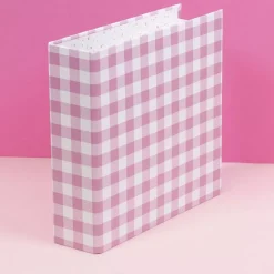 Álbum 6”x8" Vichy Rosa Lomo 6cm Craftelier