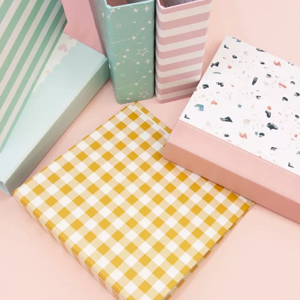 Álbum 6”x8" Vichy Rosa Lomo 6cm Craftelier