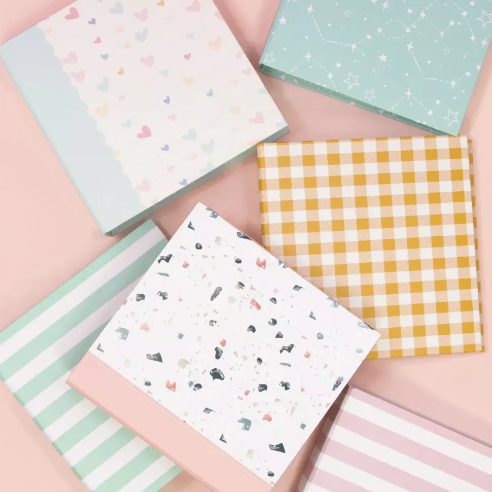 Álbum 6”x8" Vichy Rosa Lomo 6cm Craftelier