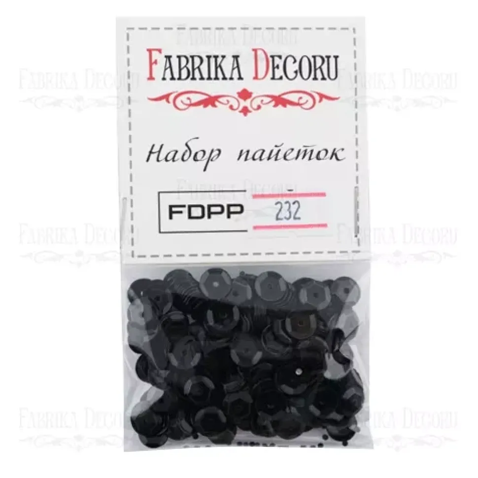 Lentejuelas Grandes Antracita 7mm Fabrika Decoru