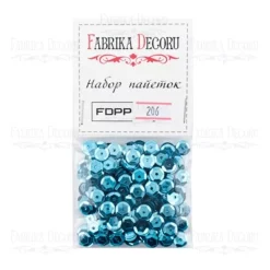 Lentejuelas grandes Azul cielo Fabrika Decoru