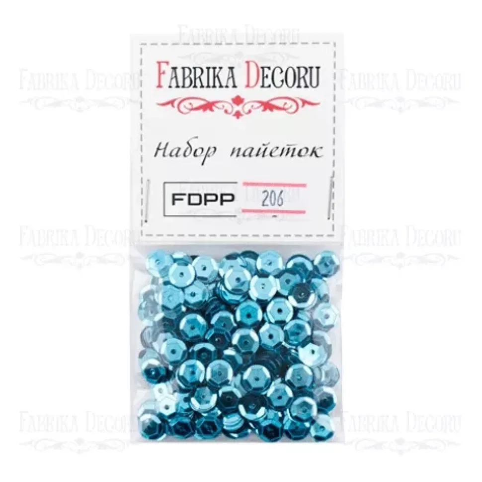 Lentejuelas grandes Azul cielo Fabrika Decoru