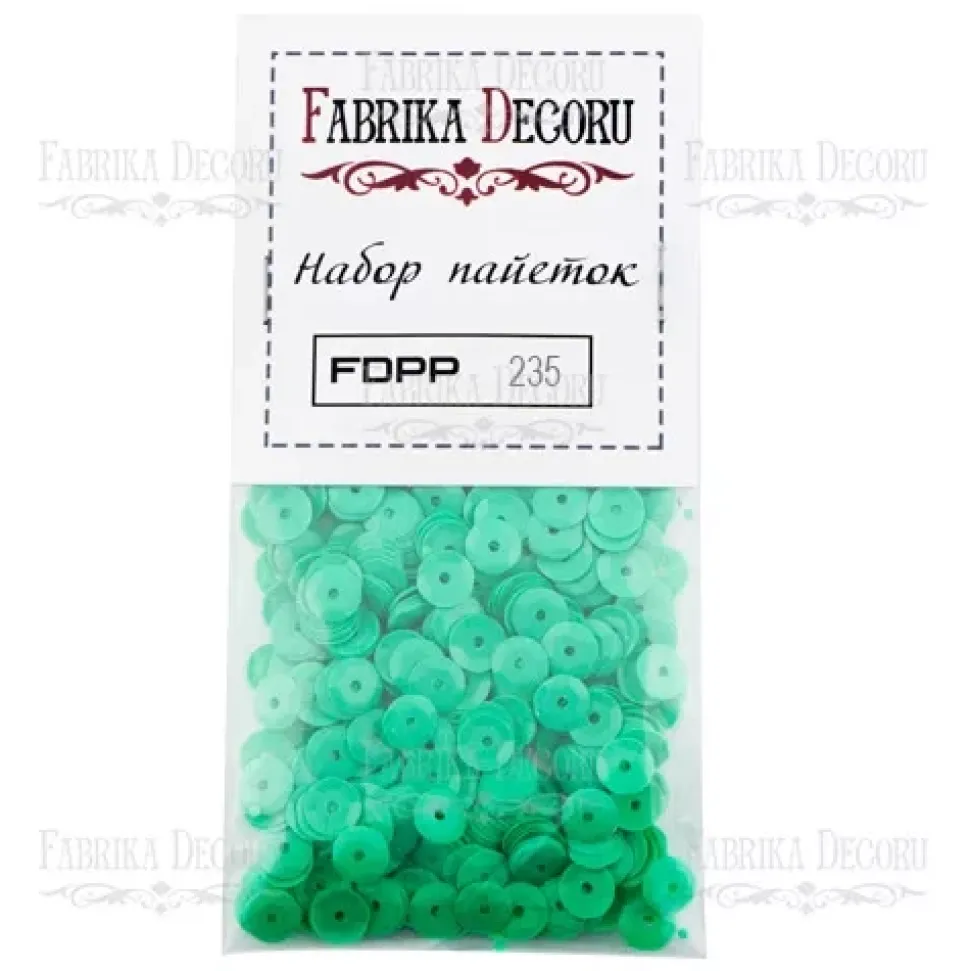 Lentejuelas grandes Esmeraldas Fabrika Decoru