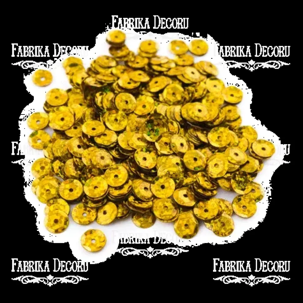 Lentejuelas Grandes Oro imperial 7mm Fabrika Decoru