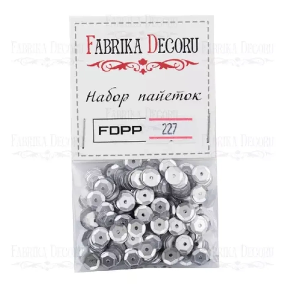 Lentejuelas Grandes Plata 7mm Fabrika Decoru