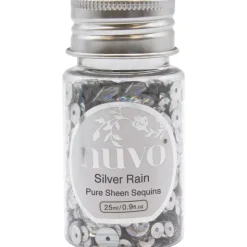 Lentejuelas Sequins Silver Rain Nuvo