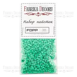 Lentejuelas Verde esmeralda 4mm Fabrika Decoru
