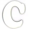 Letra C en tablero blanco