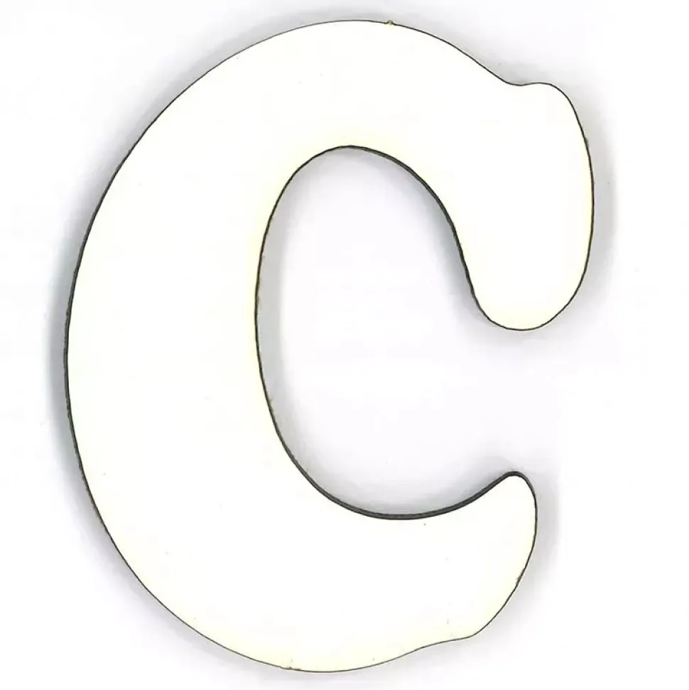 Letra C en tablero blanco