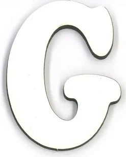 Letra G en tablero blanco