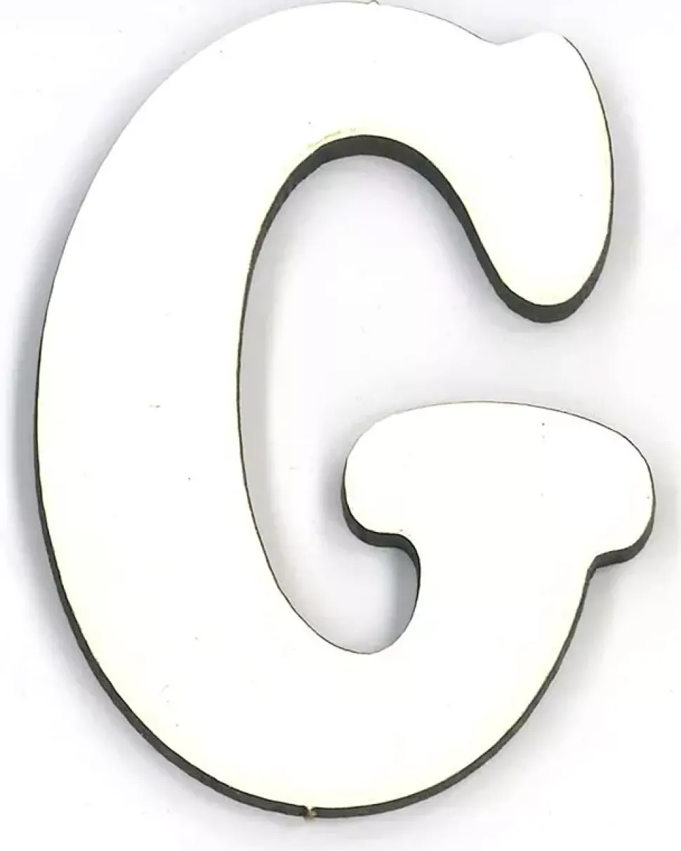 Letra G en tablero blanco