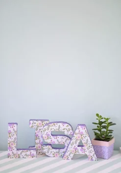 Letra H de cartón endurecido blanco