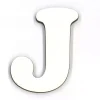 Letra J en tablero blanco