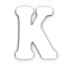 Letra K en tablero blanco