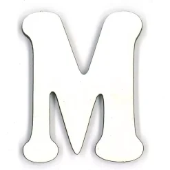 Letra M en tablero blanco