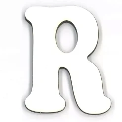 Letra R en tablero blanco