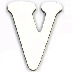 Letra V en tablero blanco