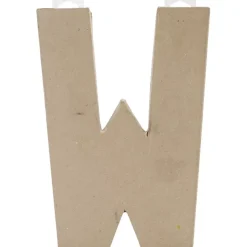 Letra W de cartón endurecido