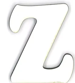 Letra Z en tablero blanco