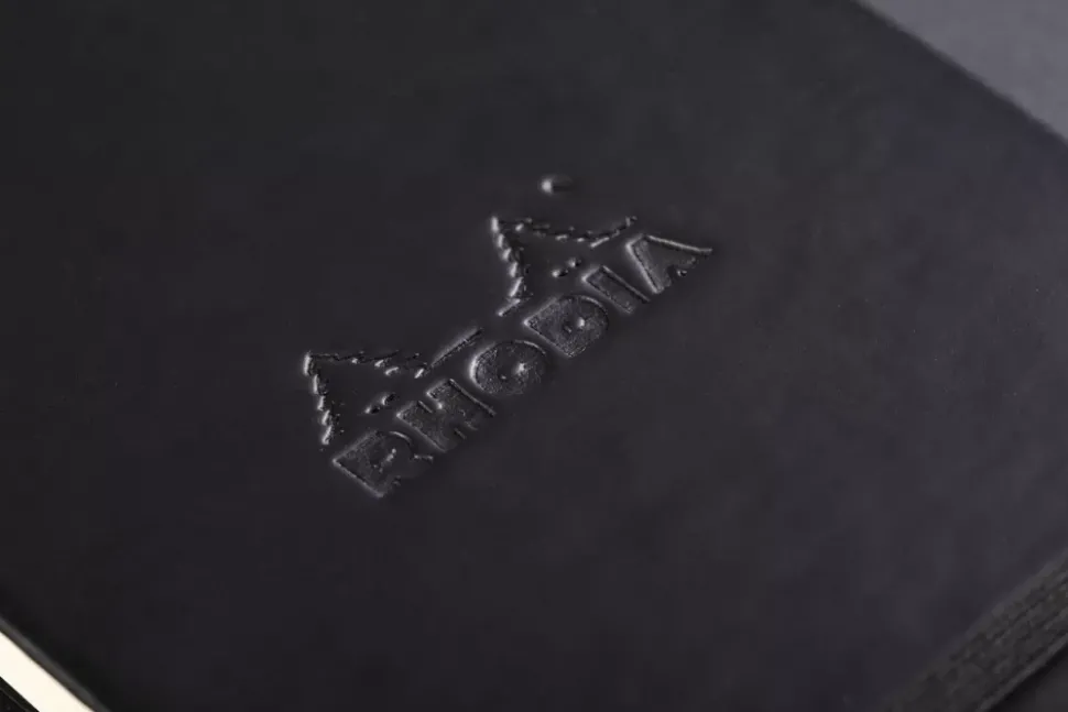 Libreta con puntos negra A6 Rhodia