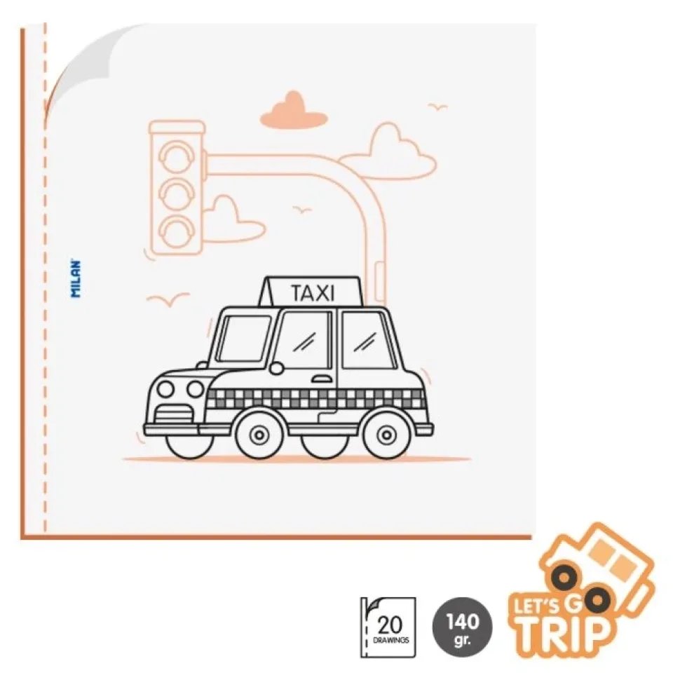 Libro para colorear Let's go trip Milan