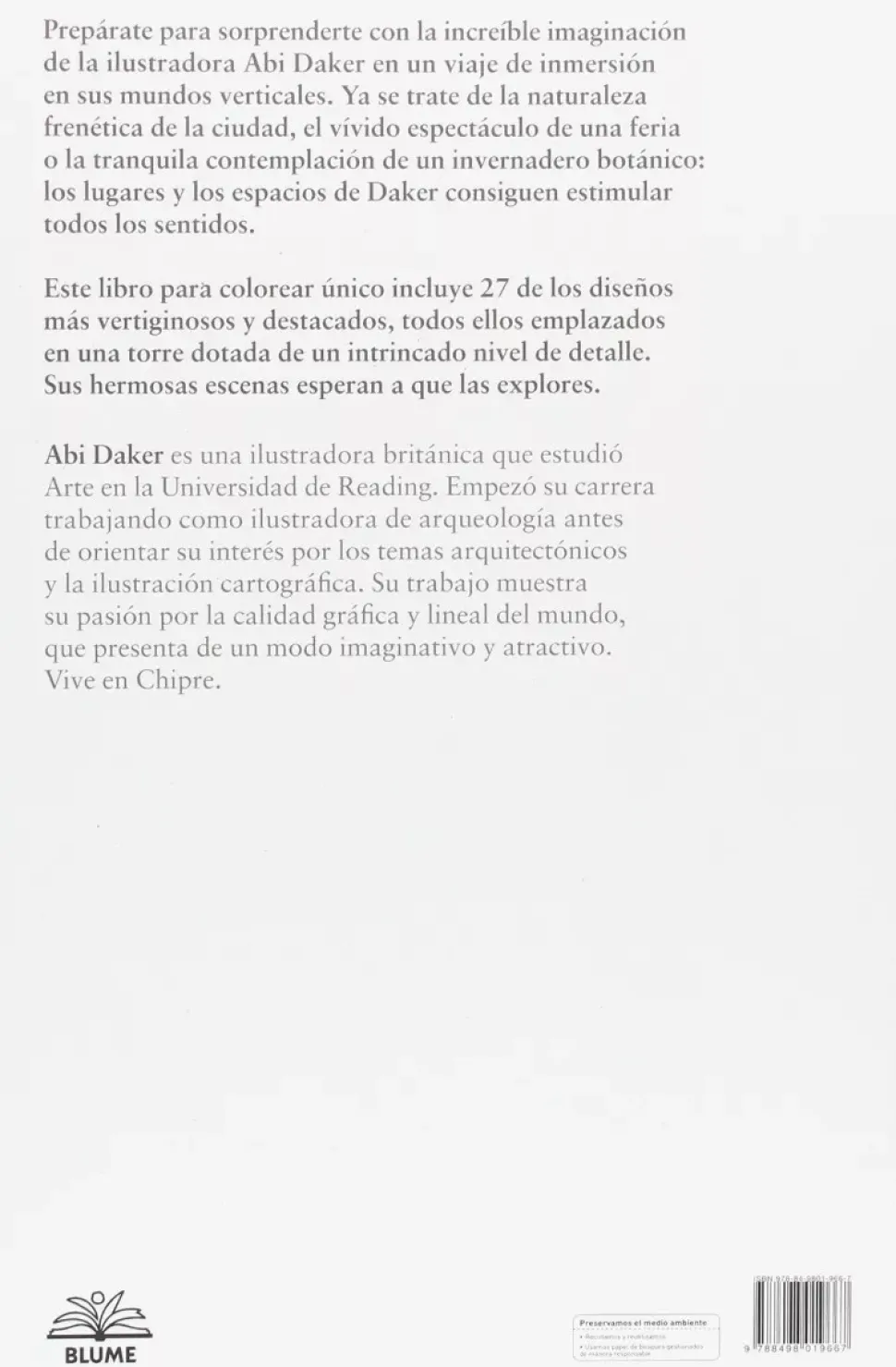 Libro para Colorear Mundos Verticales Blume