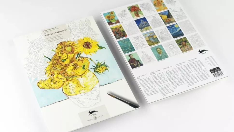Libro para colorear Vincent Van Gogh The Pepin Press 25x34cm